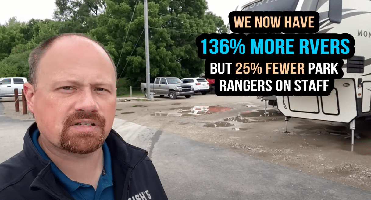 136% more RVers but 25% fewer park rangers