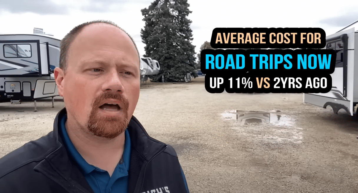Average cost for road trips up 11% from 2 years ago